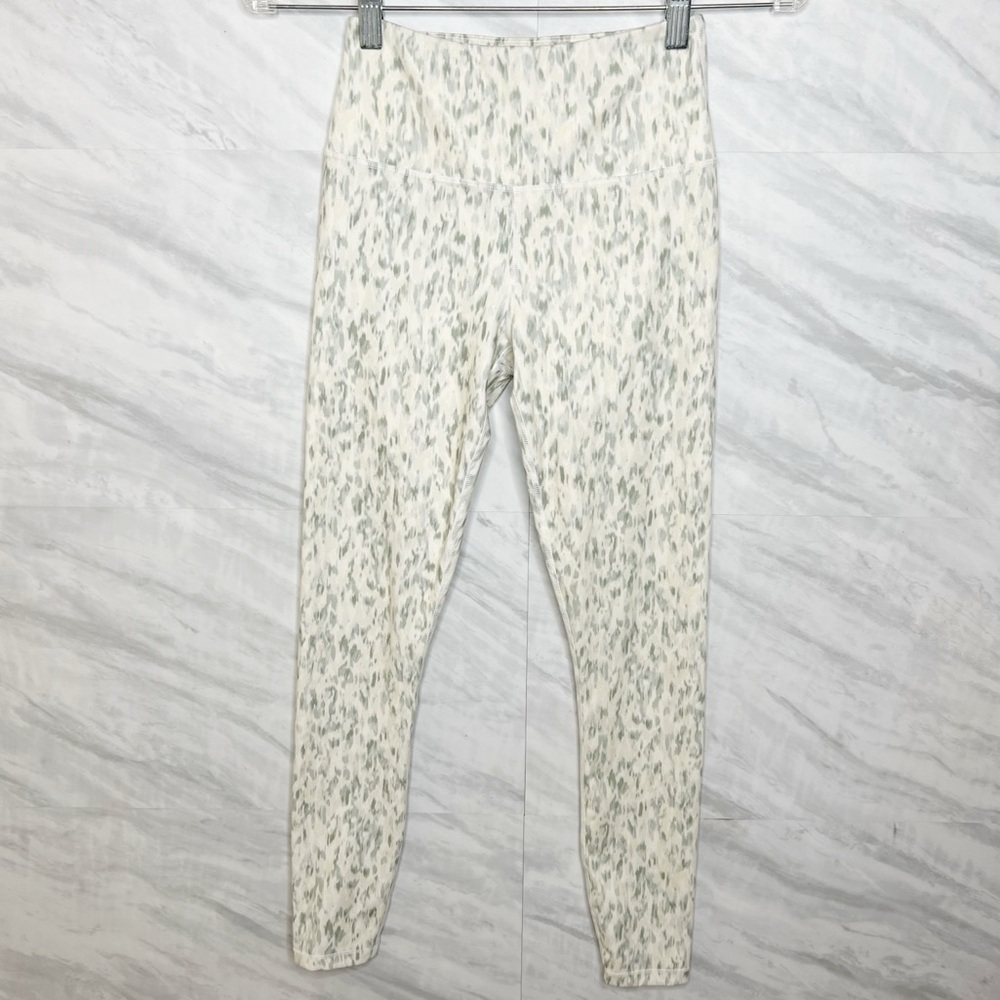 Varley Cream and Gray Patterned Leggings
 XS